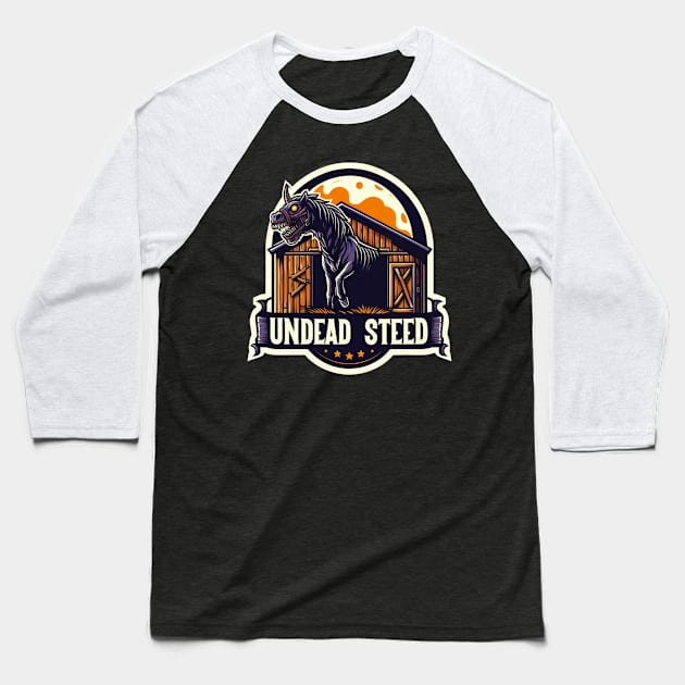 Undead Steed Baseball T-Shirt by WolfeTEES